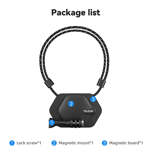 TELESIN Magnetic Action Camera Quick Release Bracket Gopro Accessories Release Bracket for GoPro Hero Insta 360 DJI Mobile Phone Peaceful Pleasures Health and Wellness Ordinary suit A China Mainland