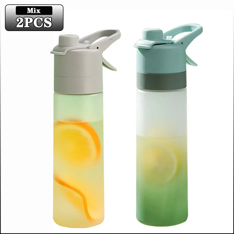 650ml Mist Spray Water Bottle with Straw – BPA-Free Reusable