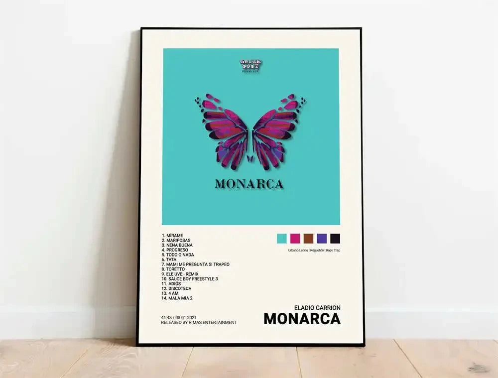 Nordic Pop Rapper Quevedo Poster Aesthetics Mora Feid Eladio Carrion Rauw AlejanDro Music Album Canvas Print Wall Art Home Decor Peaceful Pleasures Health and Wellness