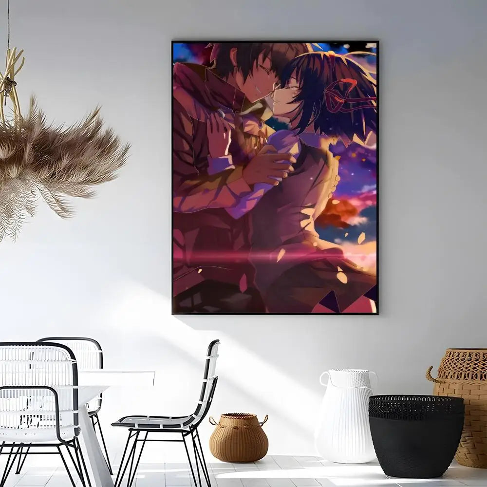Your Name Anime Watercolor Poster | Self-Adhesive Wall Art