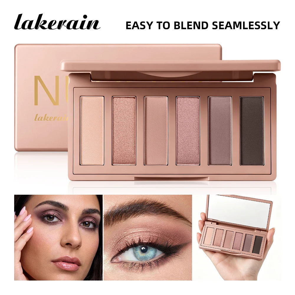 Mini Soft Pink Eyeshadow Palette Long Lasting All-Day Wear Brighten Eyes Matte & Shimmer Shadow Smooth Texture Eyeshadow Palette Peaceful Pleasures Health and Wellness
