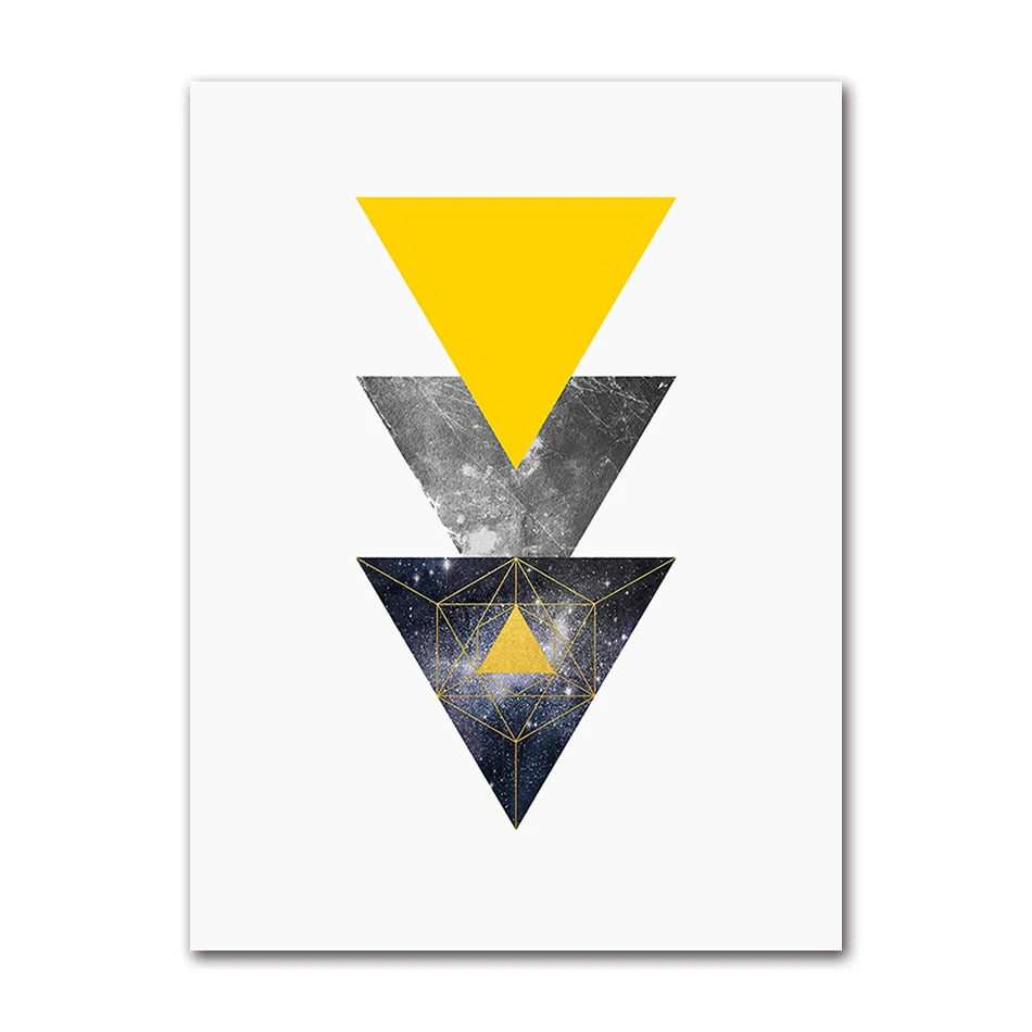 Painting for Living Room No Framed Nordic Style Geometric Starry Abstract Deer Wall Art Print Picture Canvas Peaceful Pleasures Health and Wellness A0332-02 40x60cm Unframed