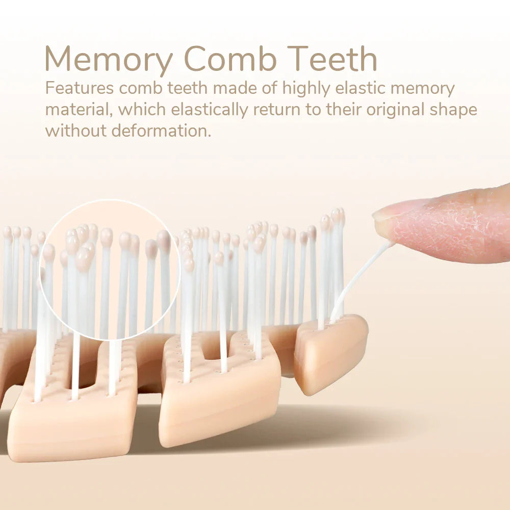 Creamy Hollow Wave Hair Brush – Vent Design & Round-Tip Bristles