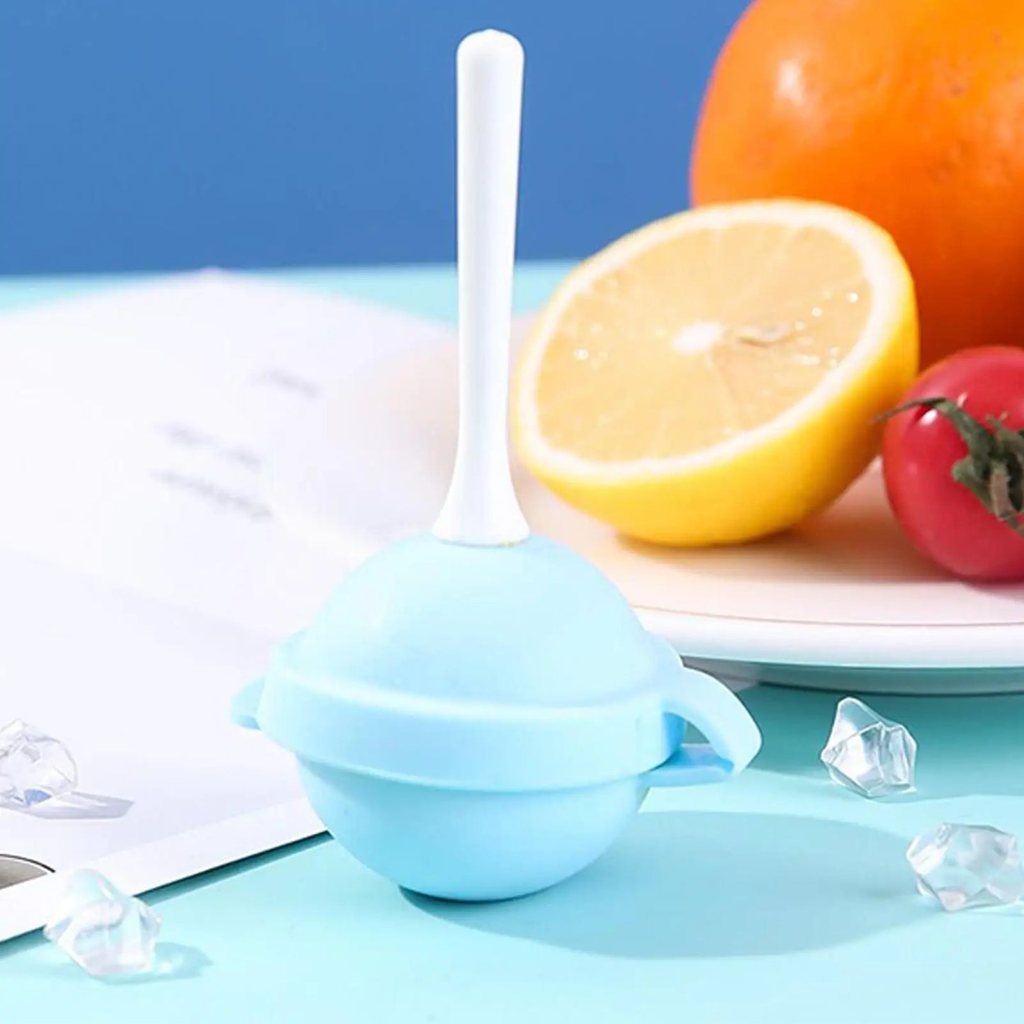 4Pcs Lollipop Shape Ice Molds For Kids Silicone Easy To Use Summer Cool Popsicles Ice Cream Make DIY Tools Ice Cube Molds Peaceful Pleasures Health and Wellness