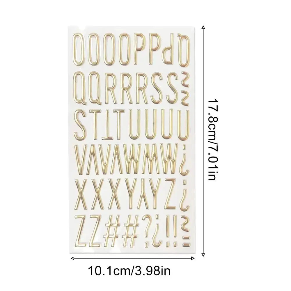 Waterproof Gold Letter Stickers DIY Me&tallic Alphabet & Number Decals Vinyl Stickers For Scrapbooking, Windows, Cars & Signs Peaceful Pleasures Health and Wellness Numerical symbols