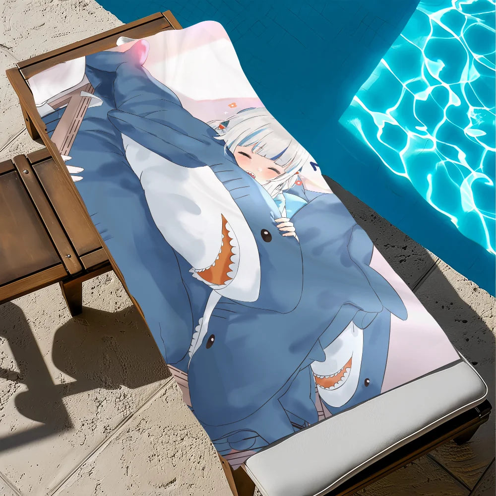 Gawr Gura Hololive Anime Beach Towel – Quick Dry & Soft