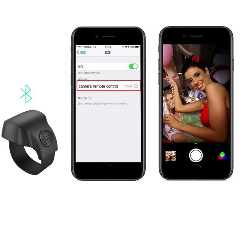 Bluetooth 5.1 Selfie Shutter Remote Ring – Wireless Phone Clicker Peaceful Pleasures Health and Wellness