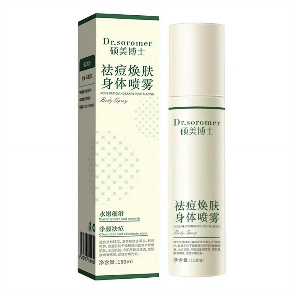 Back Acne Removing Skin Revitalizing Body Spray Shrink Pores Oil Control for Clear Smooth Bright Healthy Skin Care Peaceful Pleasures Health and Wellness