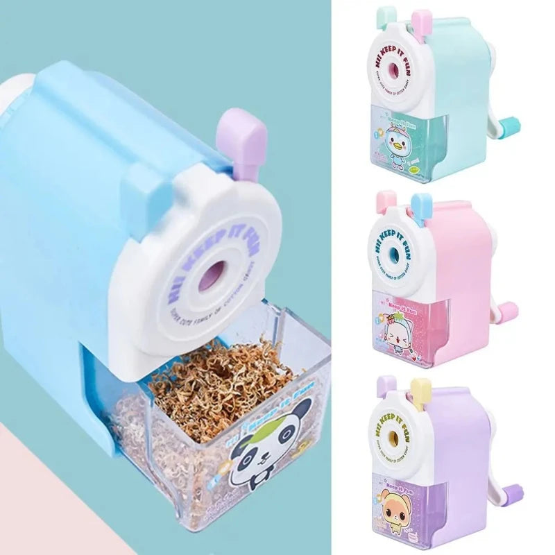 Office Cartoon Animal Gift Anti Sticking Lead Pencil Sharpener Automatically Enters Lead Hand-cranked Mechanical Tool Peaceful Pleasures Health and Wellness