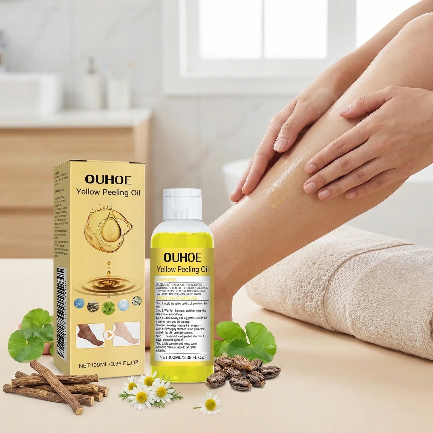 100ml Body Peeling Oil – Exfoliate, Moisturize & Brighten Skin