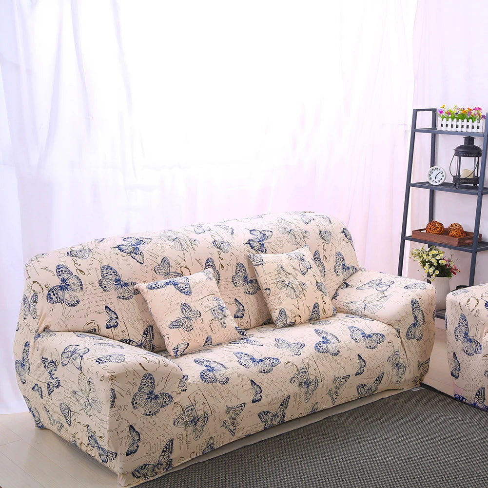 Stretch Sofa Cover Universal Printed Sofa Slipcover Loveseat Couch Cover Polyester Furniture Protector Cover with 1Pc Pillowcase Peaceful Pleasures Health and Wellness JC047M 3-seater 190-230cm