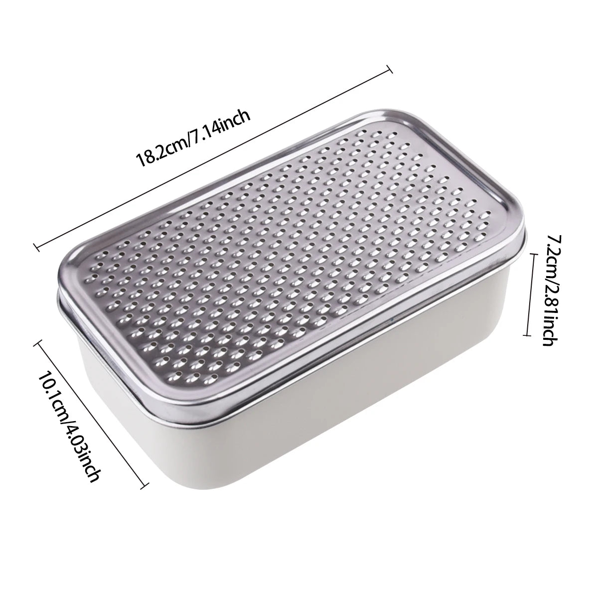 2-in-1 Box Grater & Vegetable Chopper with Container | Stainless