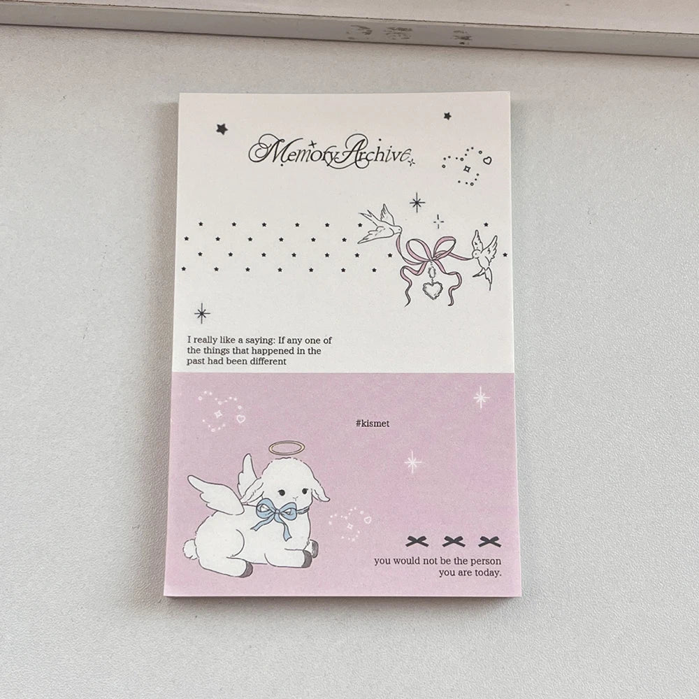 50 Sheets Lucky Angel A7 Memo Book Appearance Ins Non Sticky Portable