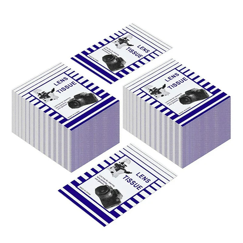50-Pack Optical Lens Cleaning Paper 10×15cm – Camera & Microscope