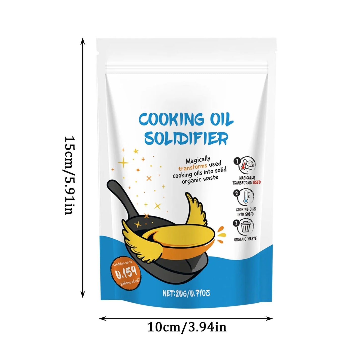 Practical Household Cooking Oil Solidifier Rapidly Solidify Fry Barbecue Waste Oil Hardener Eco-Friendly Kitchen Cleaning Tool Peaceful Pleasures Health and Wellness
