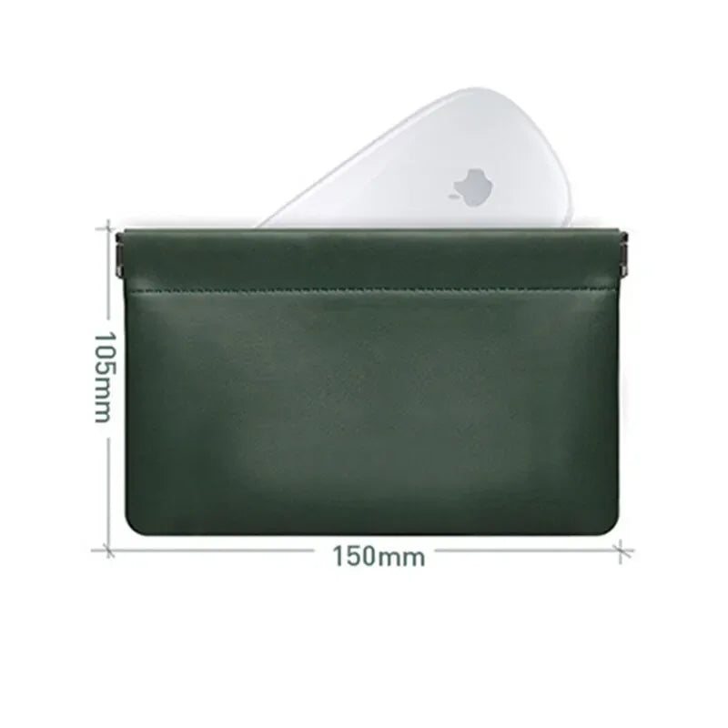 Fashion PU Leather Storage Bag Automatic Closure Waterproof Purse Portable Earphone Charging Line Cosmetic Lipstick Jewelry Bag Peaceful Pleasures Health and Wellness