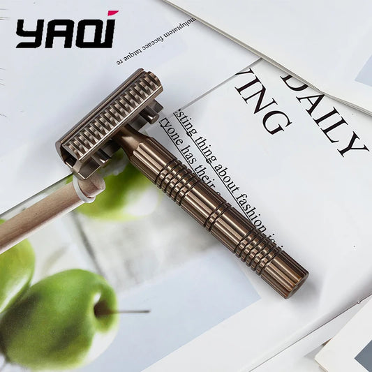 2026 Top Selling！YAQI Vintage Bohemia 316 Stainless Steel Adjustable Baseplate Men Professional Safety Razor Peaceful Pleasures Health and Wellness