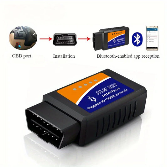 Bluetooth 0Bd2 Scanner Elm327 - Car Diagnostic Tool for Check Engine Light, 02 Sensor & Fuel Consumption Test Peaceful Pleasures Health and Wellness