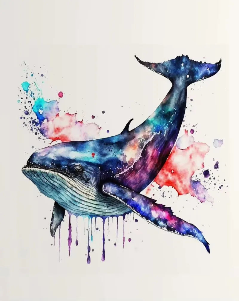 Ocean Sea Animal Watercolor Canvas Print | Kids Room Wall Art