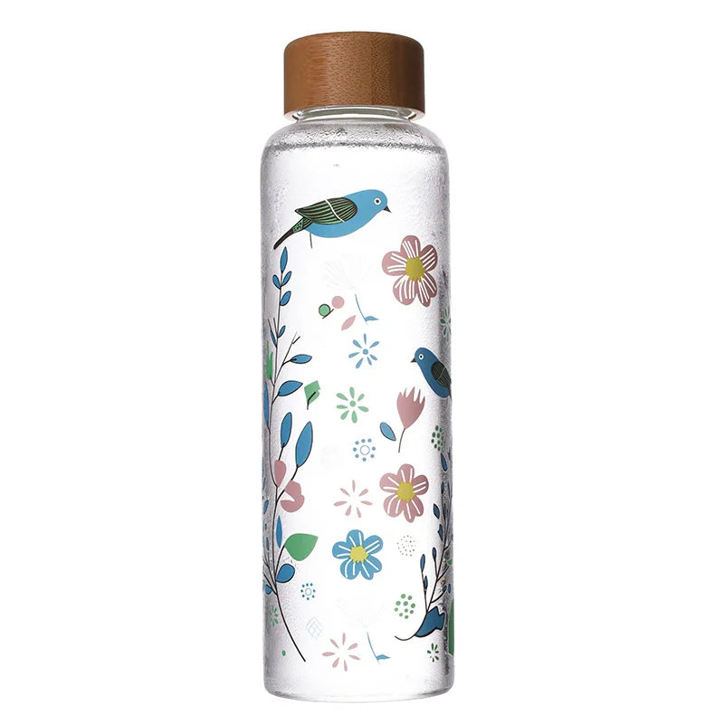 New Cold Water Discoloration High Borosilicate Glass Cup Coffee Milk Cup High Temperature Resistant Water Cup Beverage Bottle Peaceful Pleasures Health and Wellness 550ML A 550ML