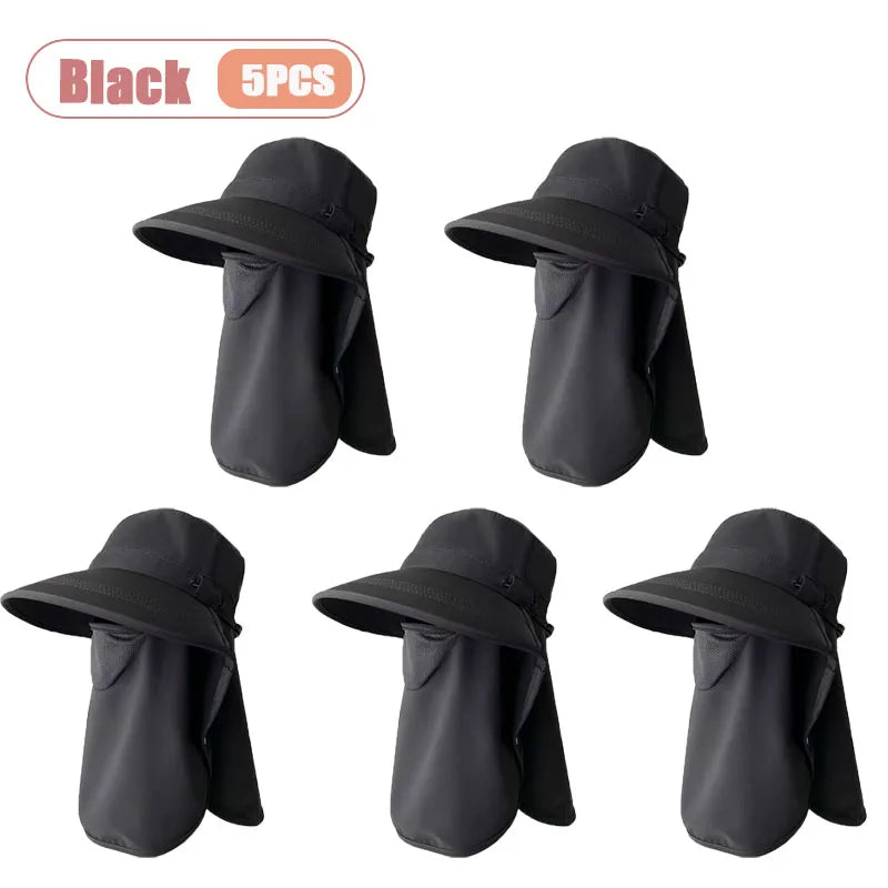 Women's Wide Brim Sun Hat – UV Face Cover & Neck Flap
