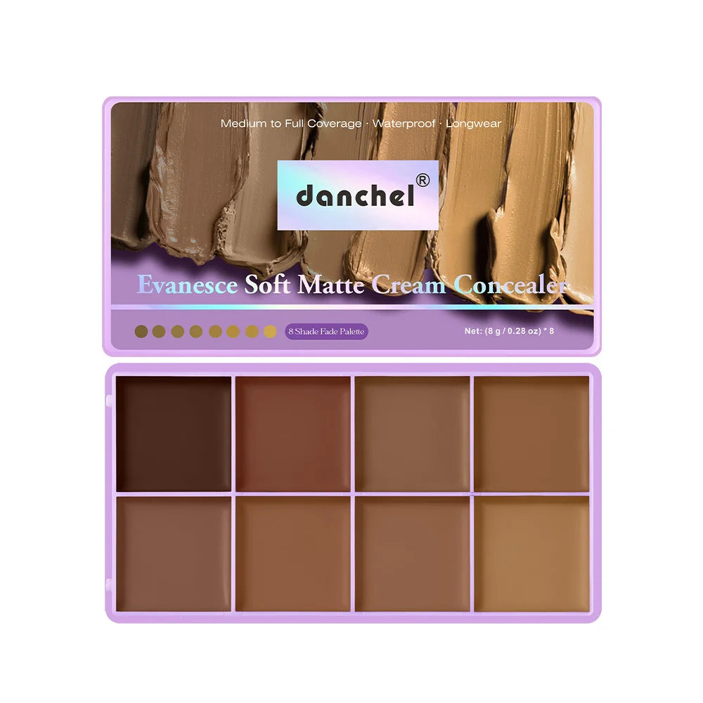 8-Shade Cream Concealer Palette | Waterproof Full Coverage