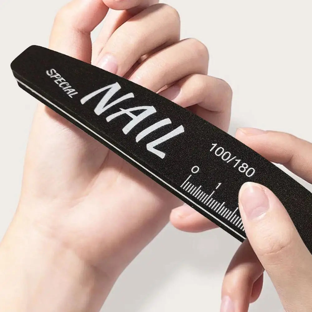 Double-Sided Nail Files 100/150/180/240 Grit with Scale Guide
