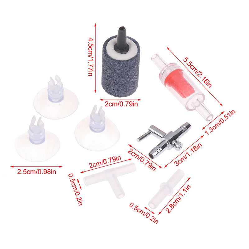 Aquarium Air Pump Kit – Air Stone, Aerator, Check Valve & Tube