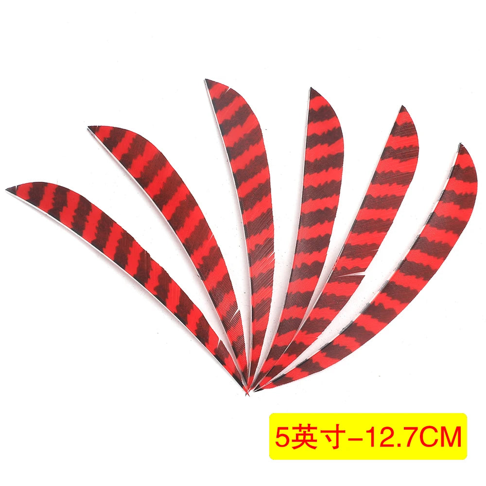 5-Inch Turkey Feather Arrow Fletchings Natural DIY Archery