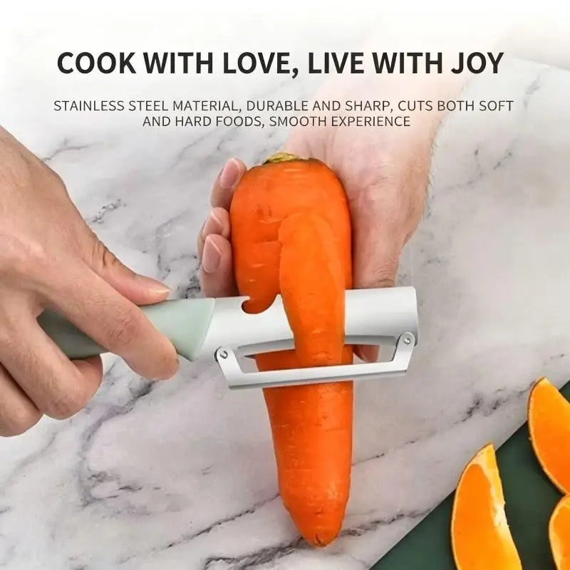 Multifunctional Vegetable Peeler with Bottle Opener | Steel Blade