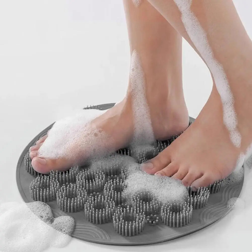 Silicone Shower Foot & Back Scrubber Mat w/ Suction Cup Bath & Body Peaceful Pleasures Health and Wellness