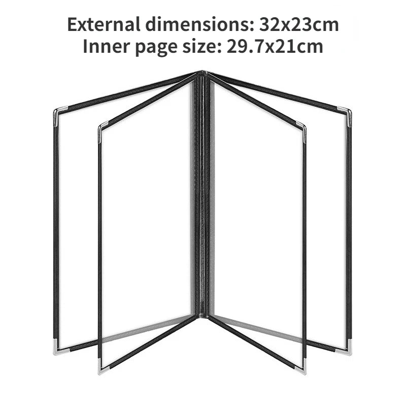 A4 PVC Transparent Menu Cover | Restaurant Menu Holder