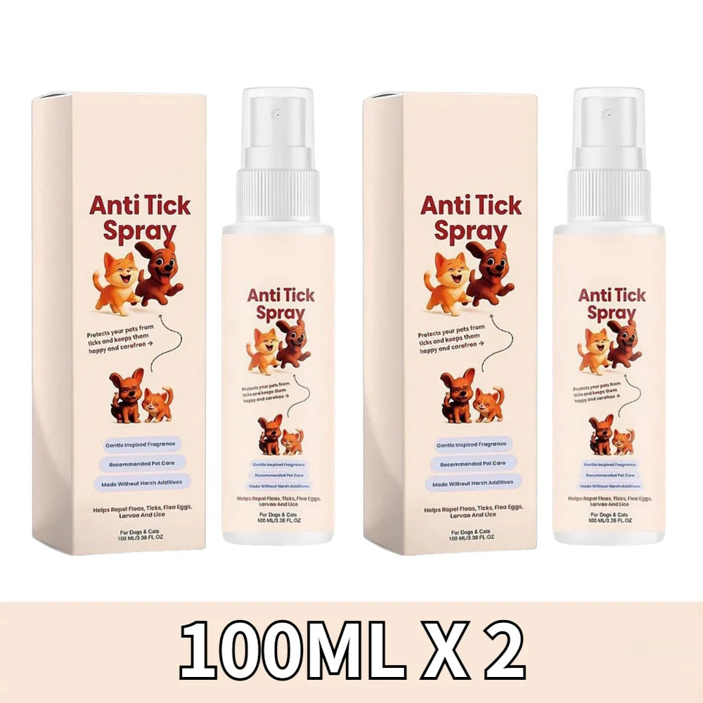 Pet Flea & Tick Repellent Spray for Cats & Dogs – 100ml