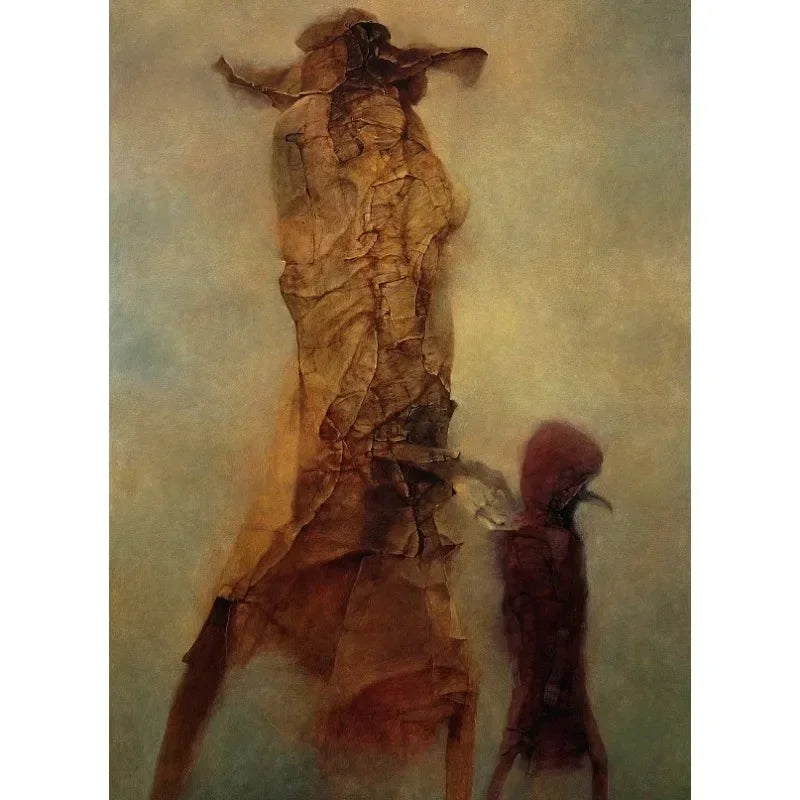 Zdzisław Beksiński Artwork Polish Surreal Dark Poster Prints Canvas Painting Gothic Wall Art for Living Room Home Decor Mural Peaceful Pleasures Health and Wellness