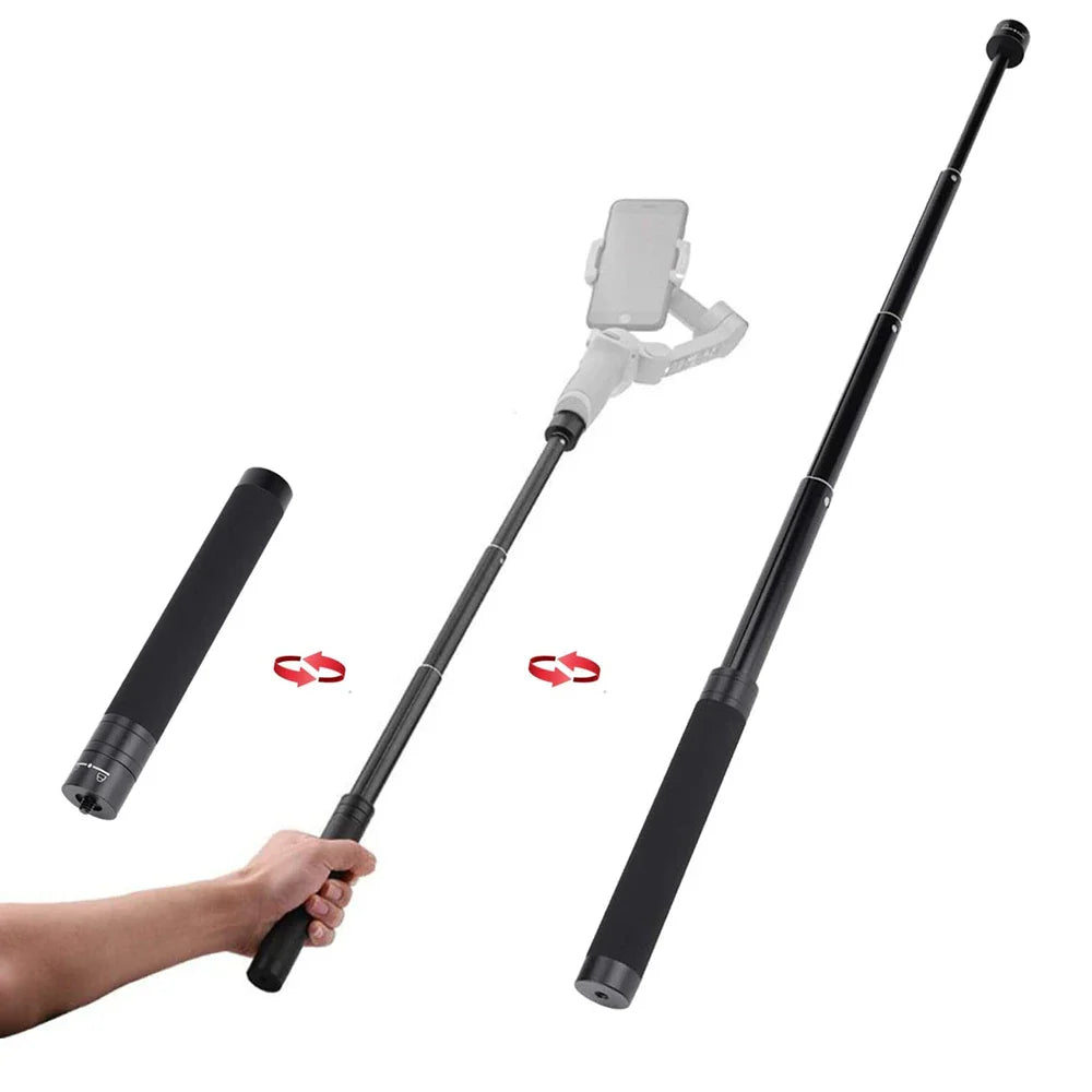 Aluminum Extension Pole for Gimbal Stabilizer – 19–73cm | 1/4" Screw