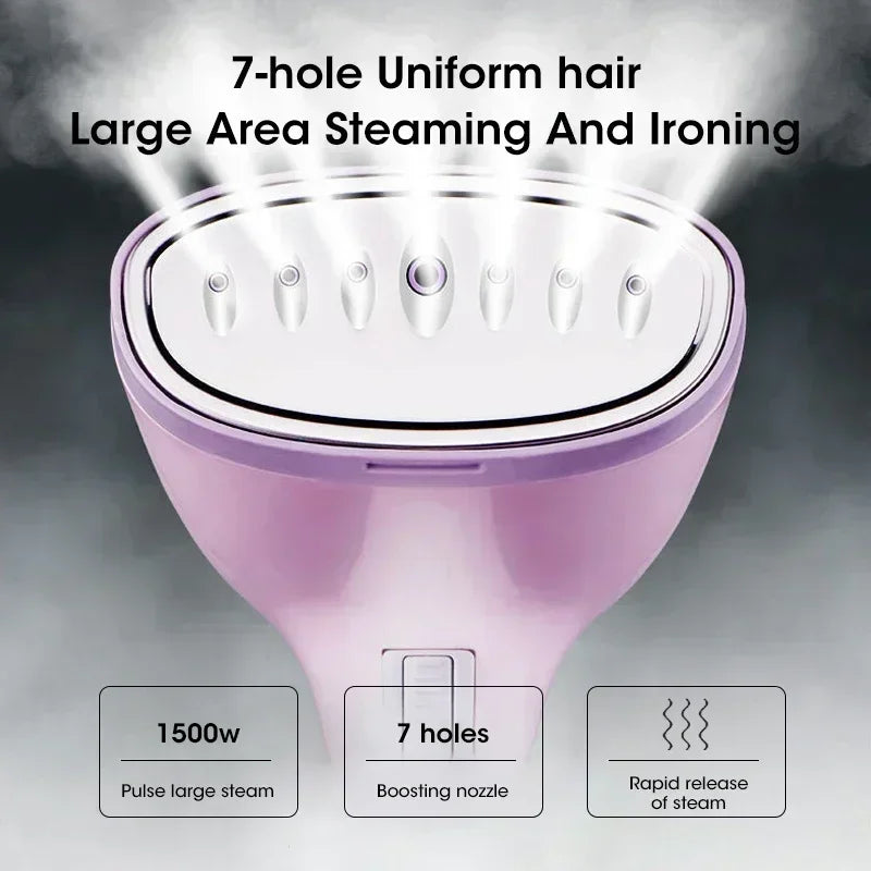 Handheld Garment Steamer 1500W Fast Heating 330ml Portable Steam Iron For Clothes Fabric Home Travel Office Wedding Anti-Drip Peaceful Pleasures Health and Wellness