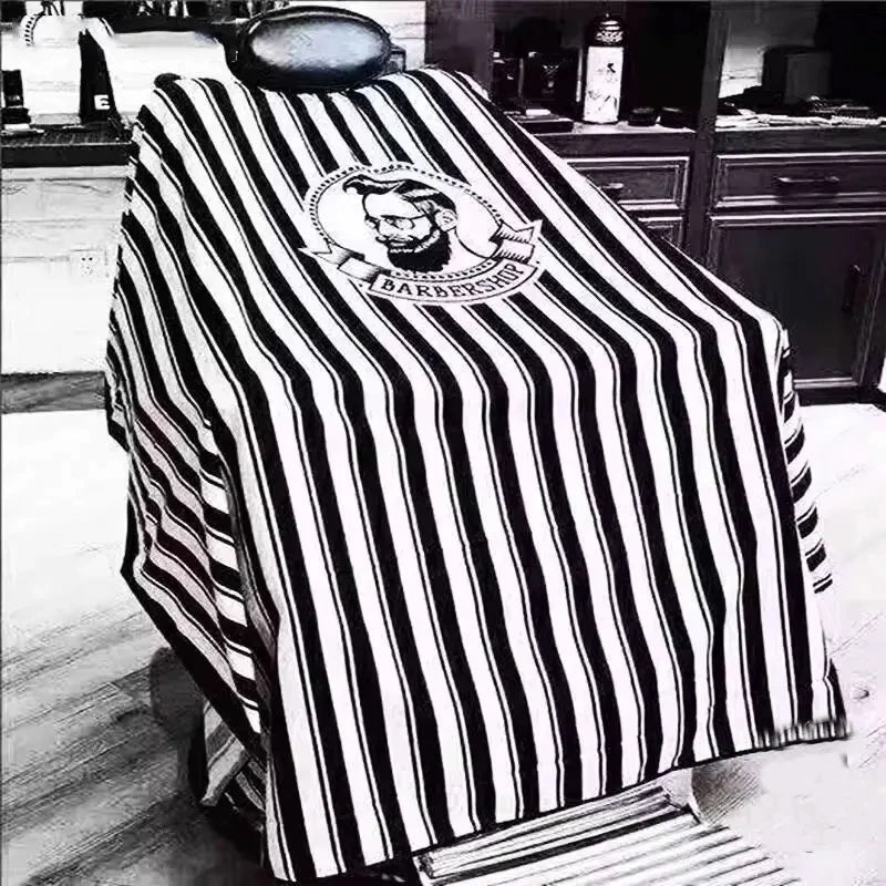Non-Stick Striped Adult Hair Cutting Cloth - Oil-Resistant Apron for Hair Salon Hairstylists Peaceful Pleasures Health and Wellness