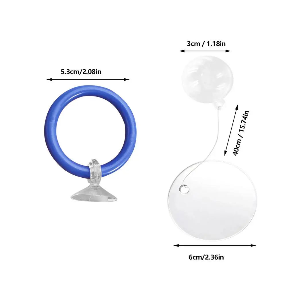 Fish Feeding Ring & Betta Training Toy Set – 2 Pack