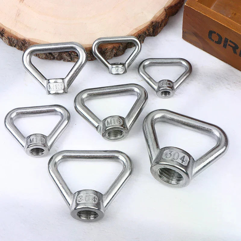 Stainless Steel 304 Lifting Eye Bolt Nut Set M8–M24 Ring Screw Lifting Eye Bolt Peaceful Pleasures Health and Wellness