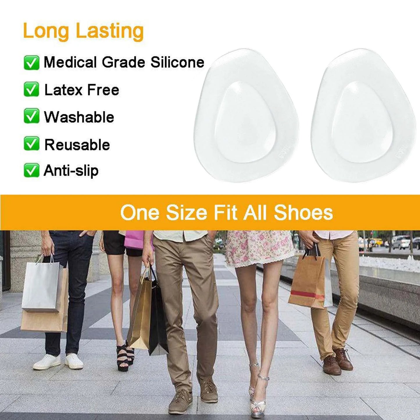 Metatarsal Pads Ball of Foot Cushions Preventing Rubbing Soft Gel Forefoot Pads for Foot Pain Relief Bunion Peaceful Pleasures Health and Wellness