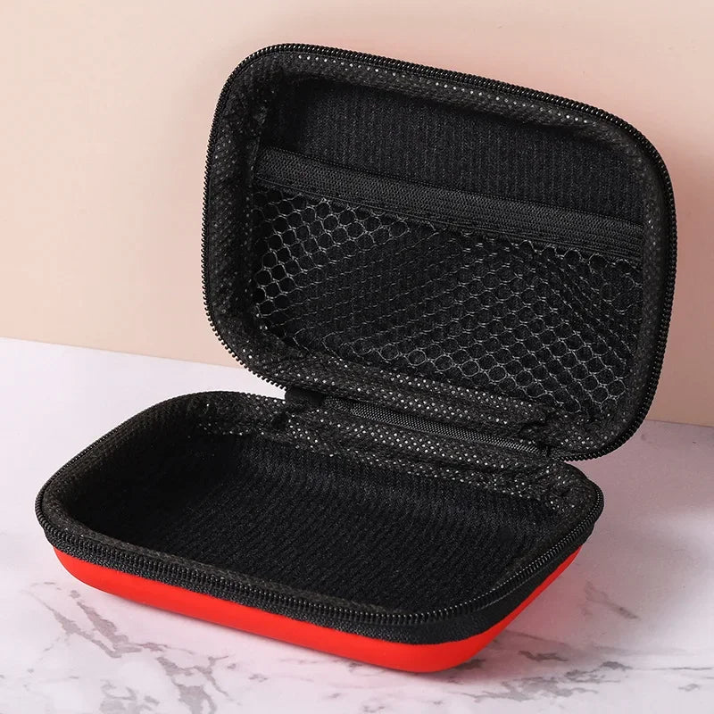 Portable EVA Travel Cable & Earphone Organizer Zipper Case