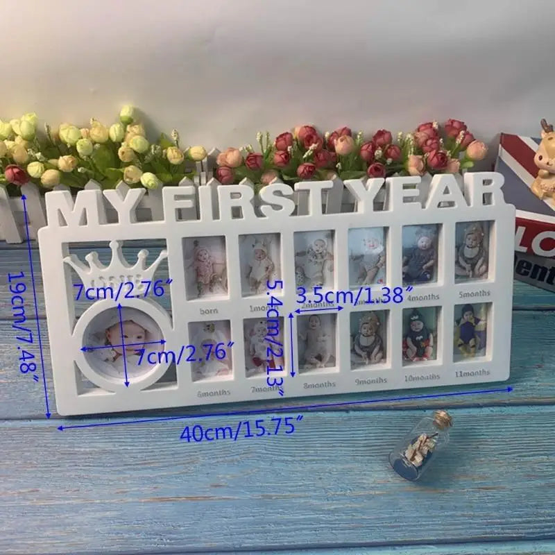 Baby First Year Milestone Photo Frame | 13 Monthly Photos
