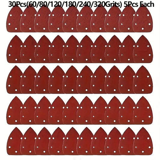 Mouse Detail Sander Sandpaper Replacement Pad Sheet Assortment Peaceful Pleasures Health and Wellness 30pcs