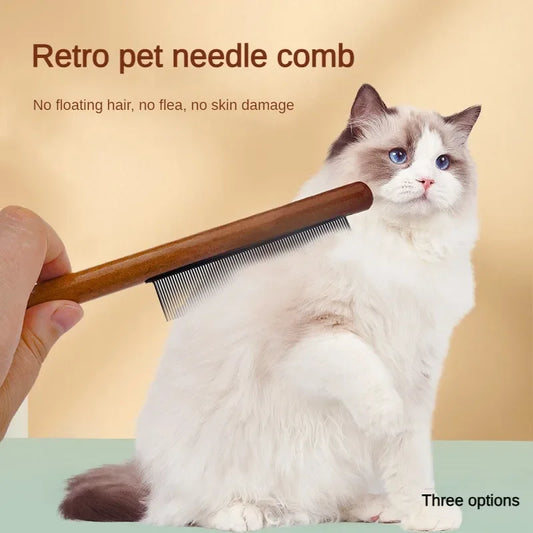 Wooden Cat Grooming Comb | Dematting & Massage Brush Cat Grooming Comb Peaceful Pleasures Health and Wellness