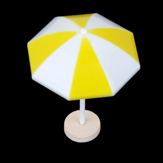 Miniature Beach Sun Umbrella Figurine | Micro Landscape Decor Miniature Garden Figurine Oasis Select yellow L