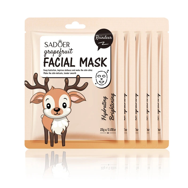 SADOER Fruit Facial Mask 5pc – Hydrating & Anti-Wrinkle