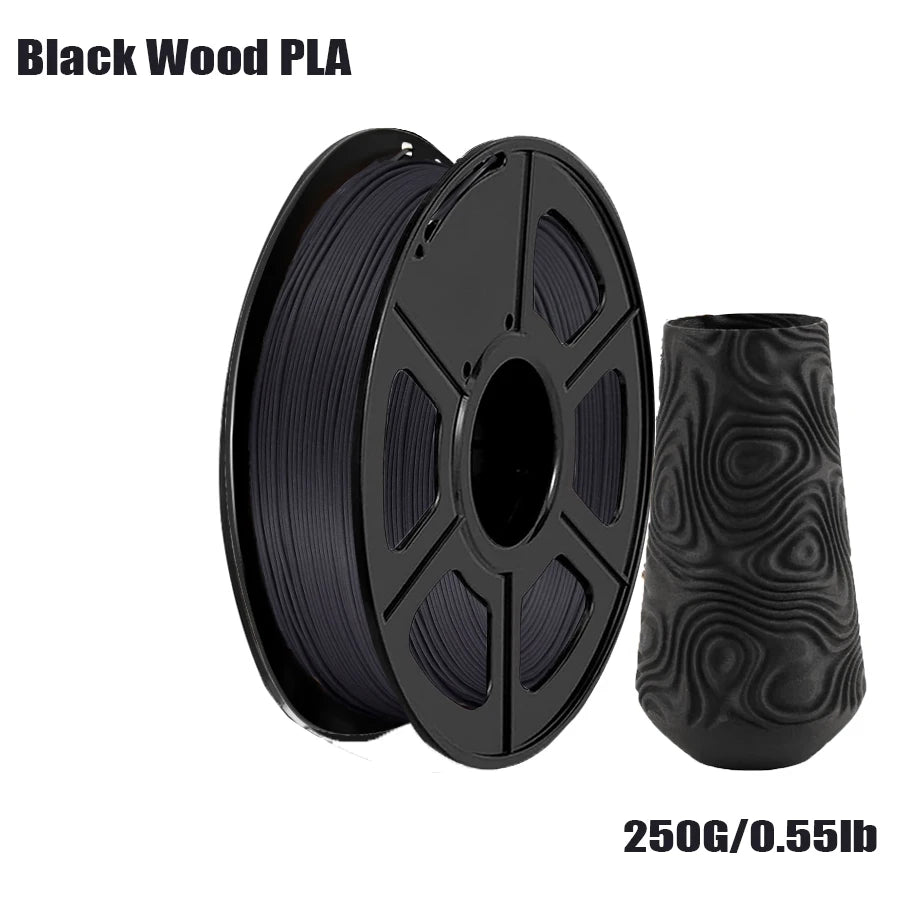 Wood PLA Filament 1.75mm Bundle – 4 Colors, Vacuum Packed