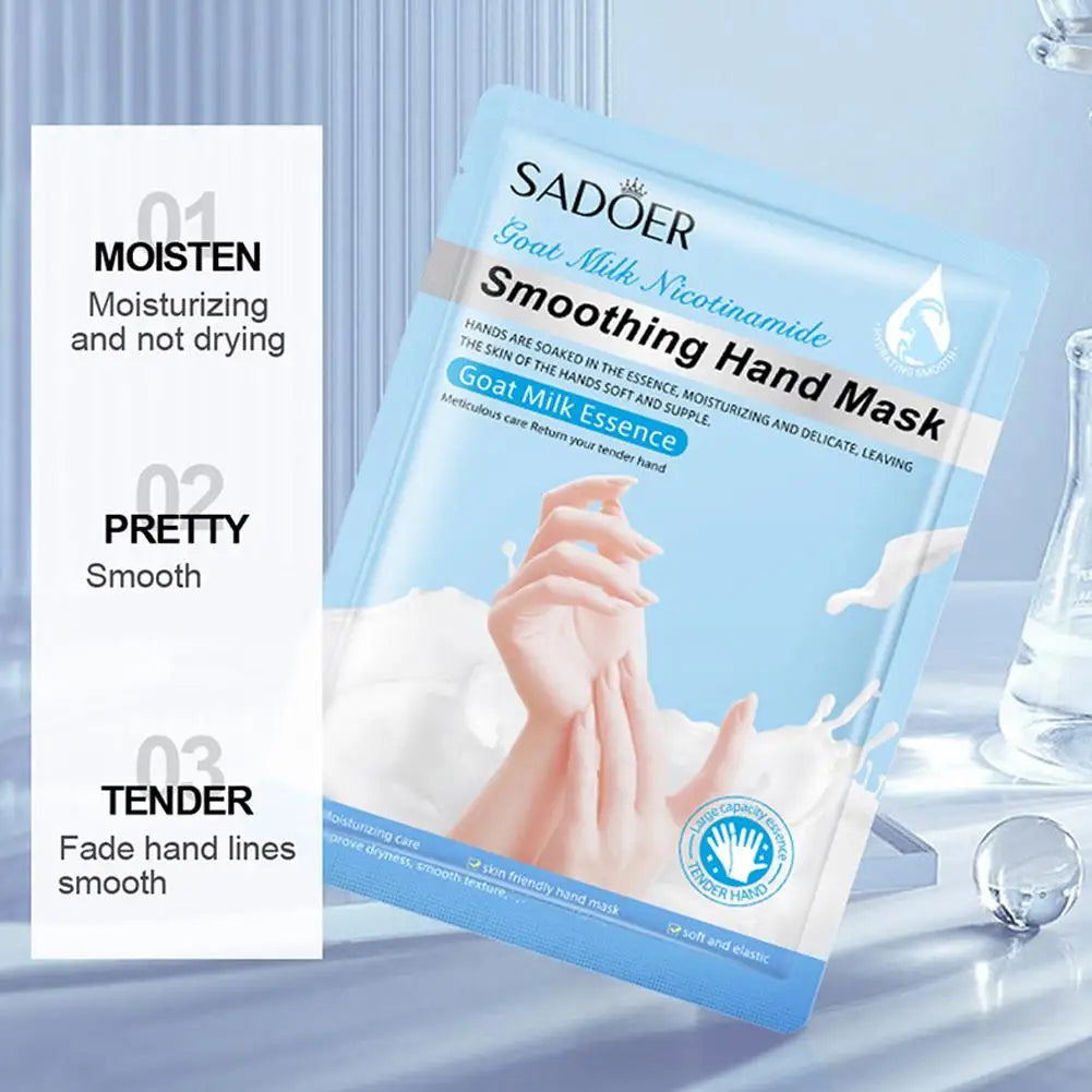 Hydrating Hand Mask Gloves – Rose & Milk, 1 or 5-Pack Peaceful Pleasures Health and Wellness