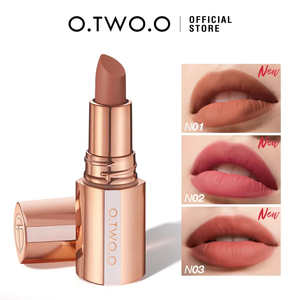 O.TWO.O Matte Lipstick – 24H Waterproof Velvet Lip Tint