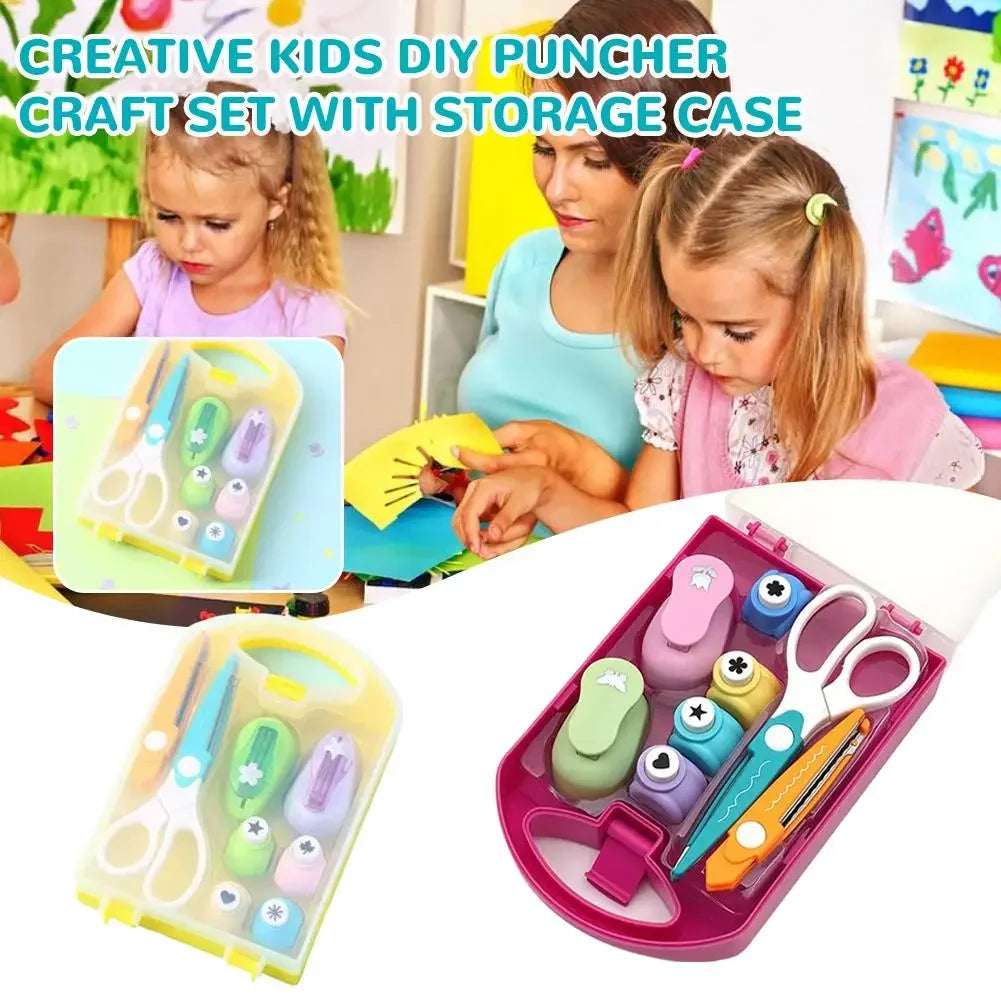 8pcs Creative Hole Punch Set Children's Hole Punch Scrapbooking Paper Punch Greeting Card Craft (Fixed pattern and random color) Peaceful Pleasures Health and Wellness